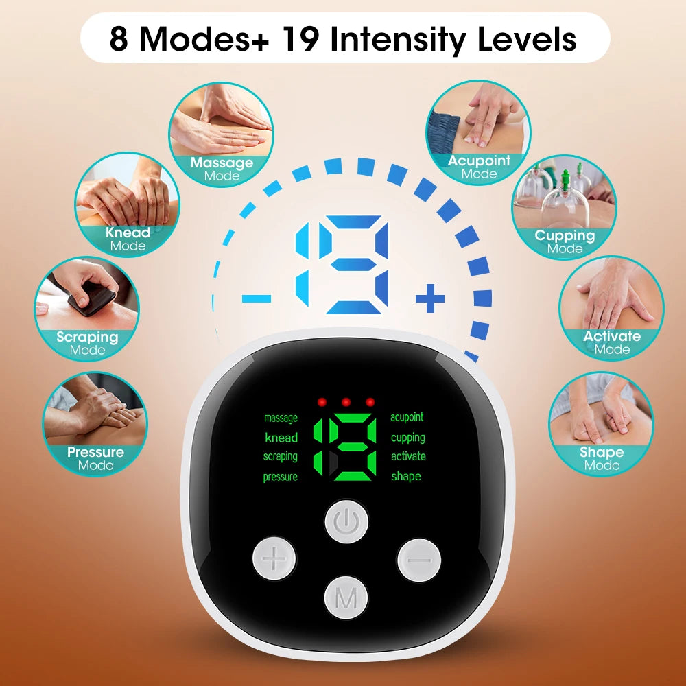 Electric/Rechargeable Heated Massager Belt – EMS Heat Therapy for Back Pain & Muscle Relief