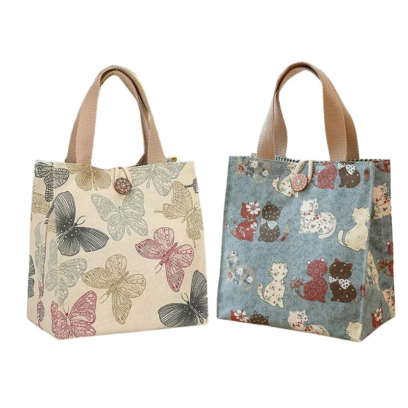 Large Capacity Bento Lunch Bag — Insulated Handbag Style
