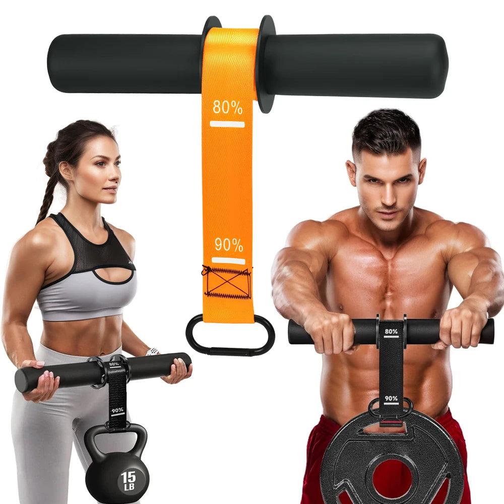 Wrist Roller Forearm Strength Trainer and Home gym 'barbell substitute' – Non-Slip Handle & Adjustable Belt