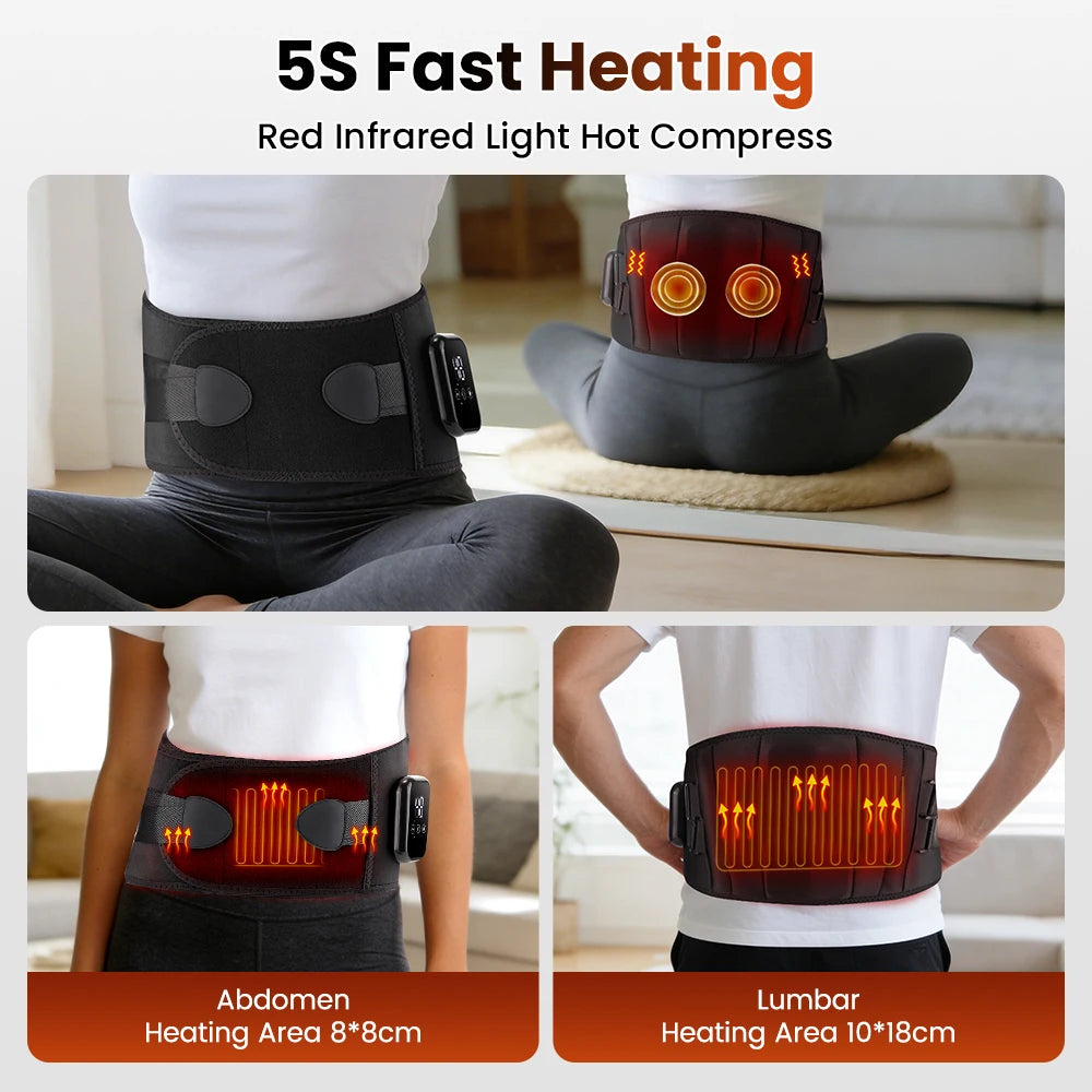 Heating Vibration Lower Back Massager Belt