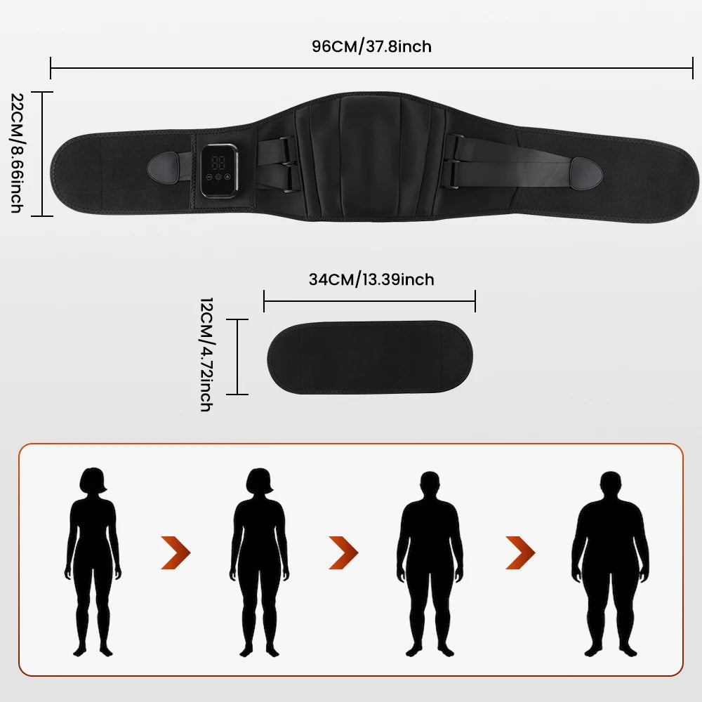 Heating Vibration Lower Back Massager Belt