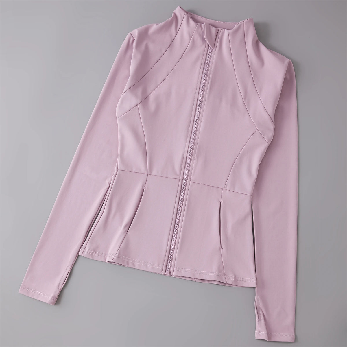Women’s Zip-Up Workout Jacket – Long Sleeve