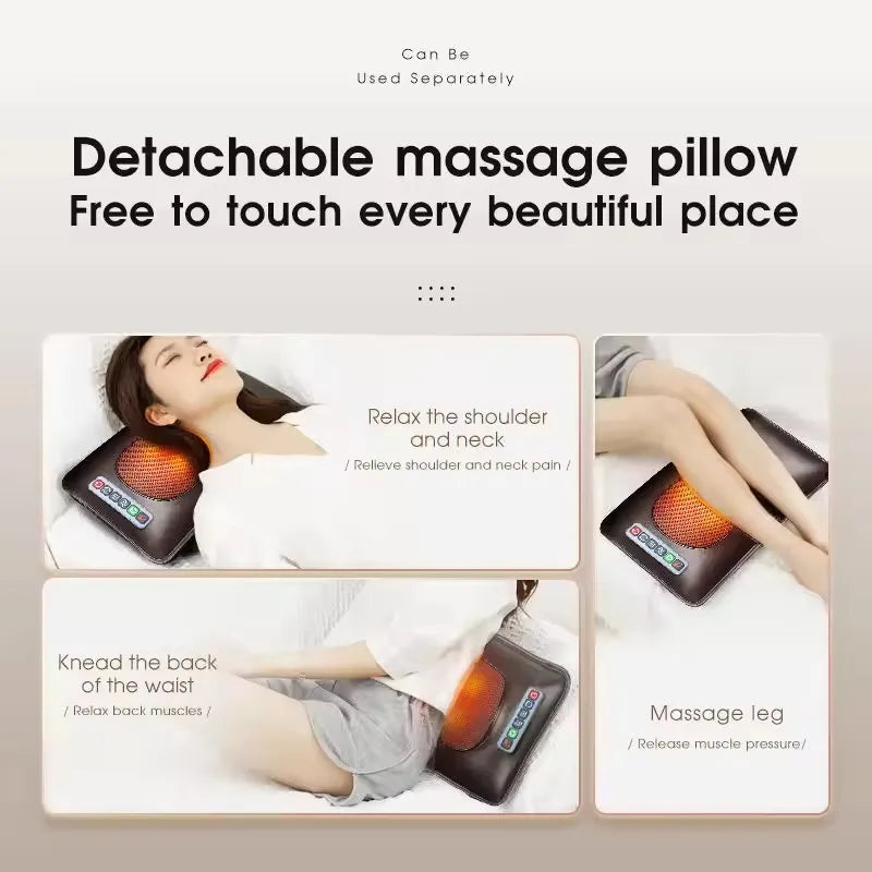 Full Body Vibrating Massage Mattress with Heat – 96-Head Electric Massager
