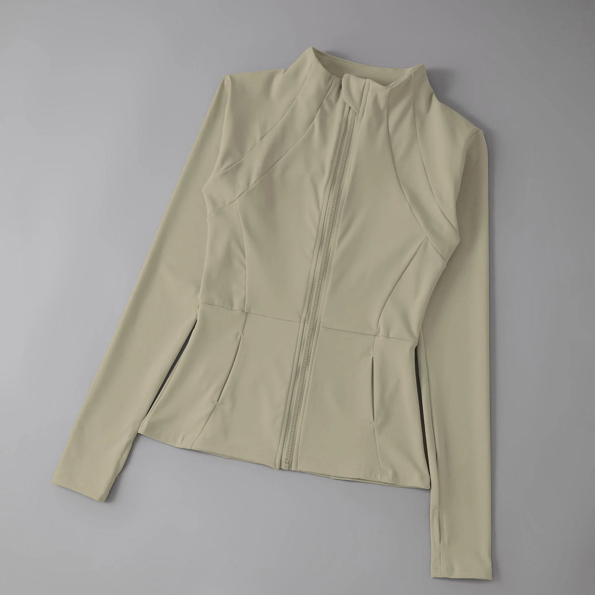 Women’s Zip-Up Workout Jacket – Long Sleeve