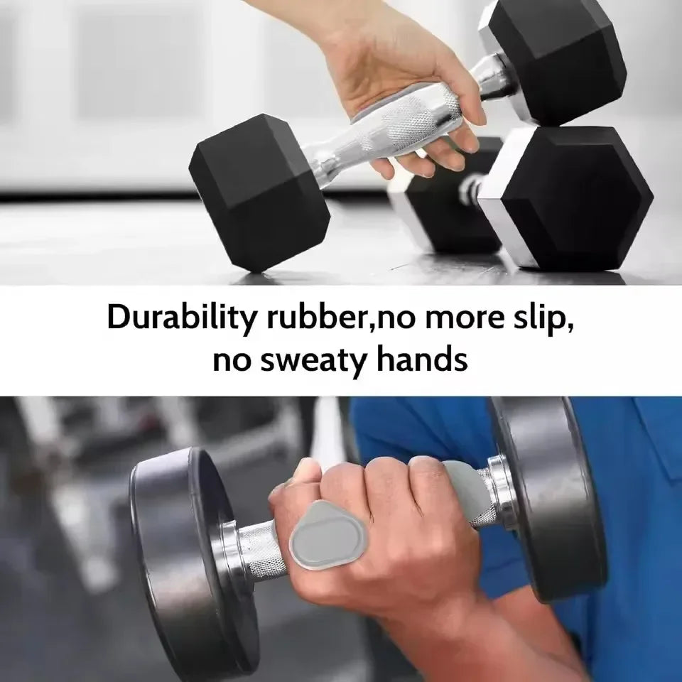 Silicone Palm Grips for Weightlifting – Non-Slip Gym Hand Grips for Barbells & Dumbbells