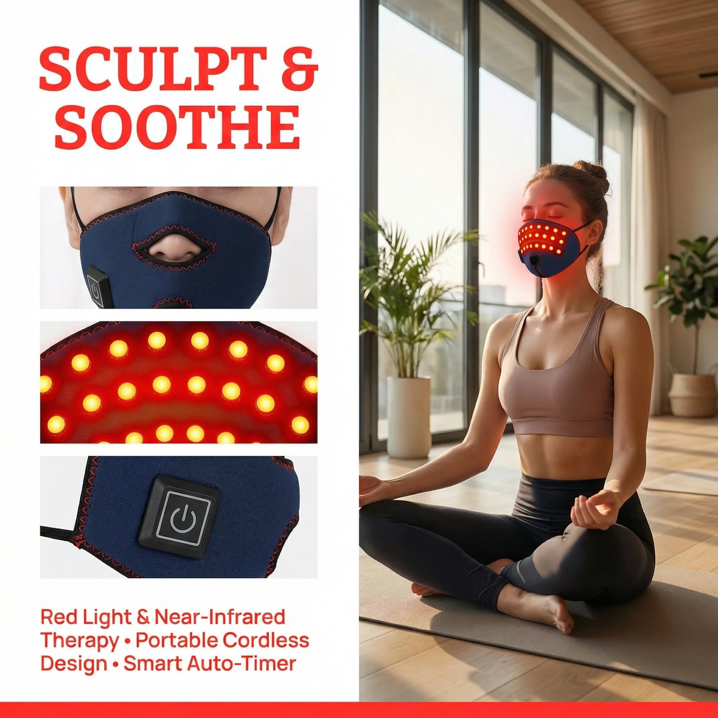 Red Light Heated Nasal Massager for Sinus & Allergy Relief