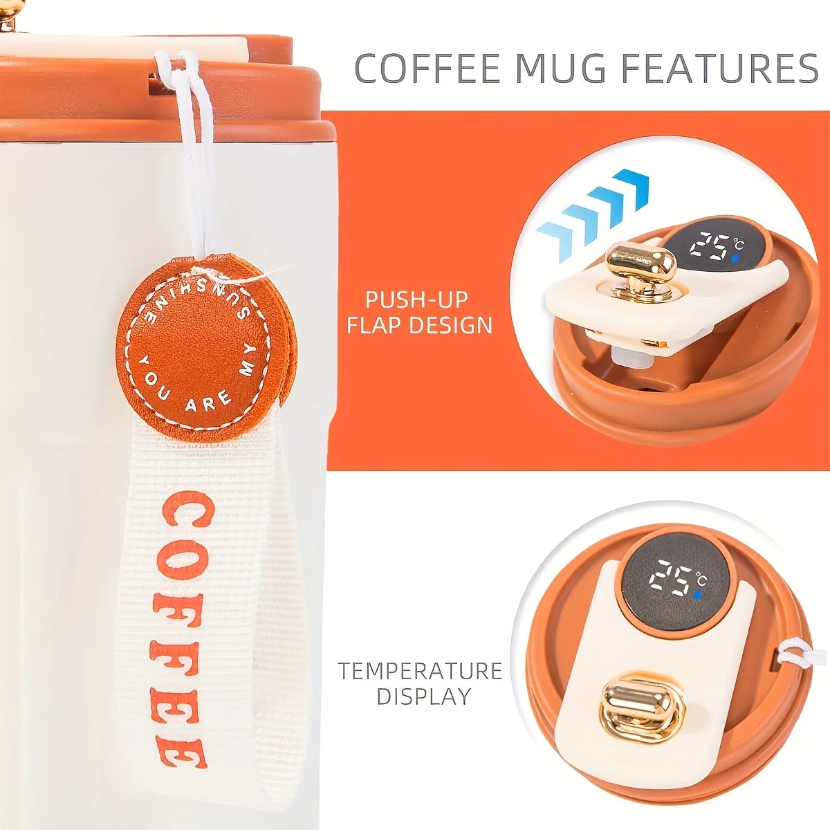 Smart Temperature Display Travel Tumbler – 15 oz