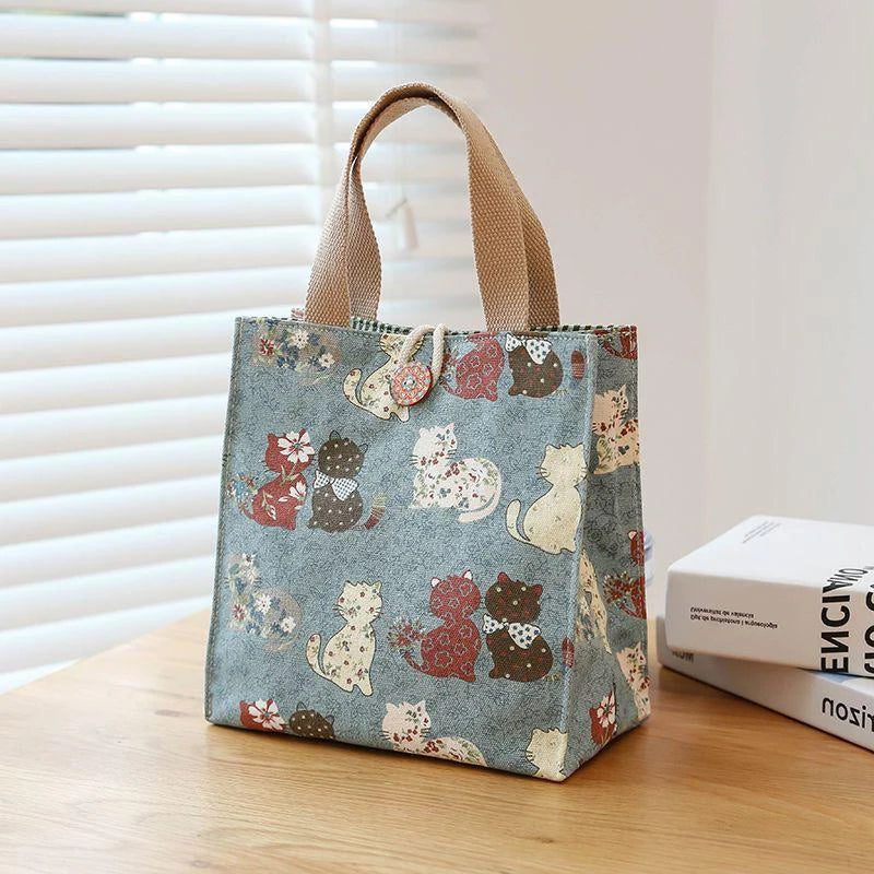 Large Capacity Bento Lunch Bag — Insulated Handbag Style
