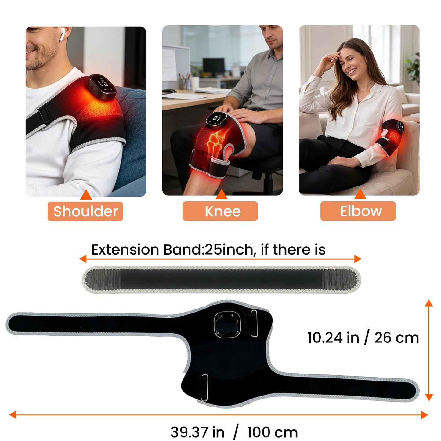 3-in-1 Red Light Therapy Knee & Joint Massager Brace