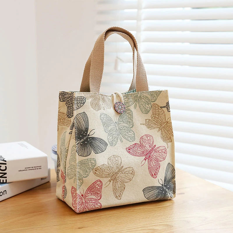 Large Capacity Bento Lunch Bag — Insulated Handbag Style
