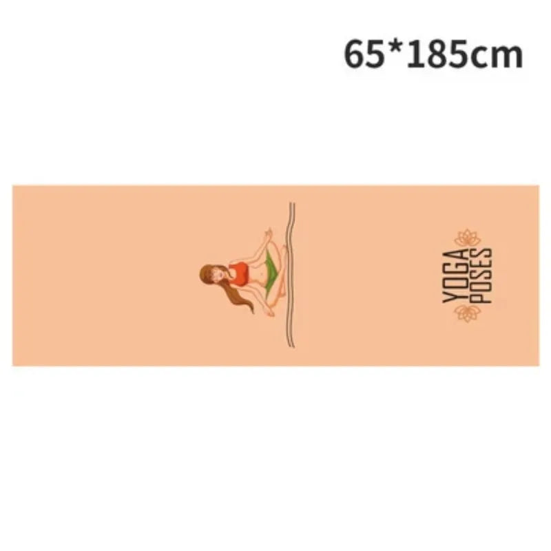 Non-Toxic Printed Yoga Mat Towel | Sweat-Absorbent & Non-Slip