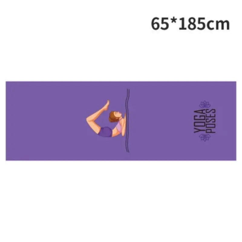Non-Toxic Printed Yoga Mat Towel | Sweat-Absorbent & Non-Slip
