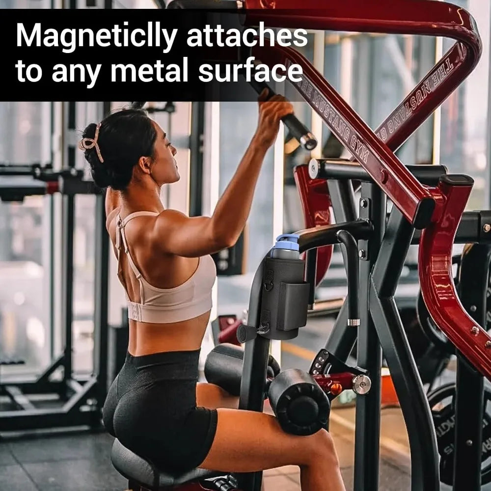 Magnetic Gym Bag with Phone Pocket & Water Bottle Holder