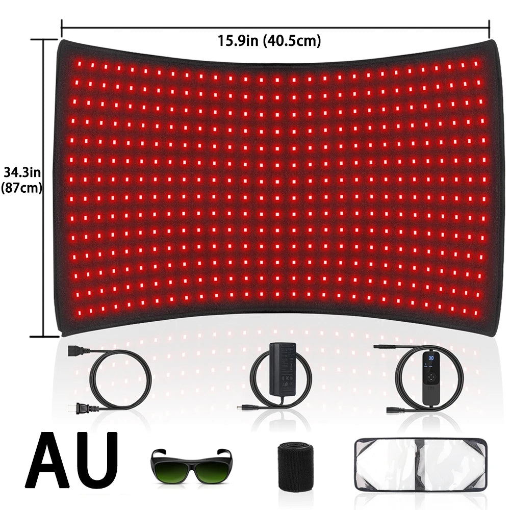 Red Light Therapy Heating Pad Waist Back Shoulder Muscle Pain Relief Relax Infrared Light For Body Device Cushion 850nm
