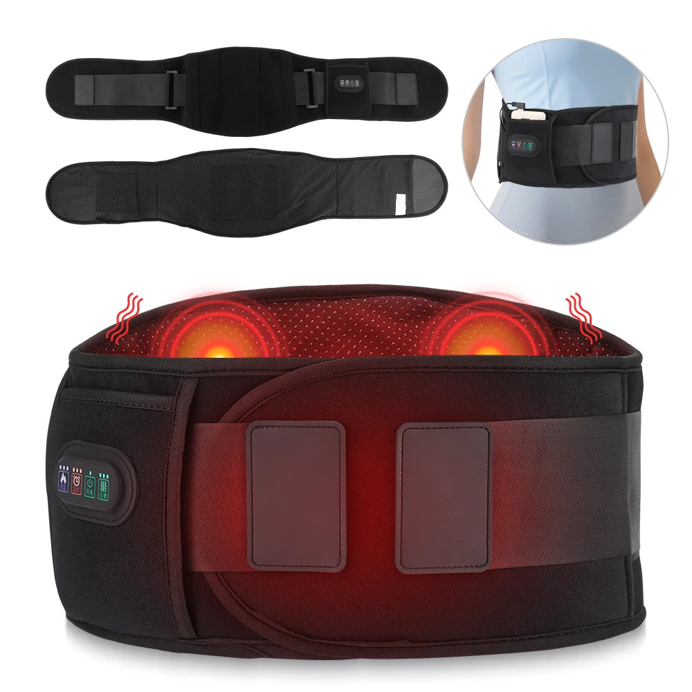 Heating Vibration Lower Back Massager Belt